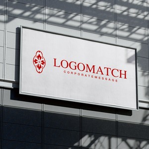 格調高い和の花柄のロゴ