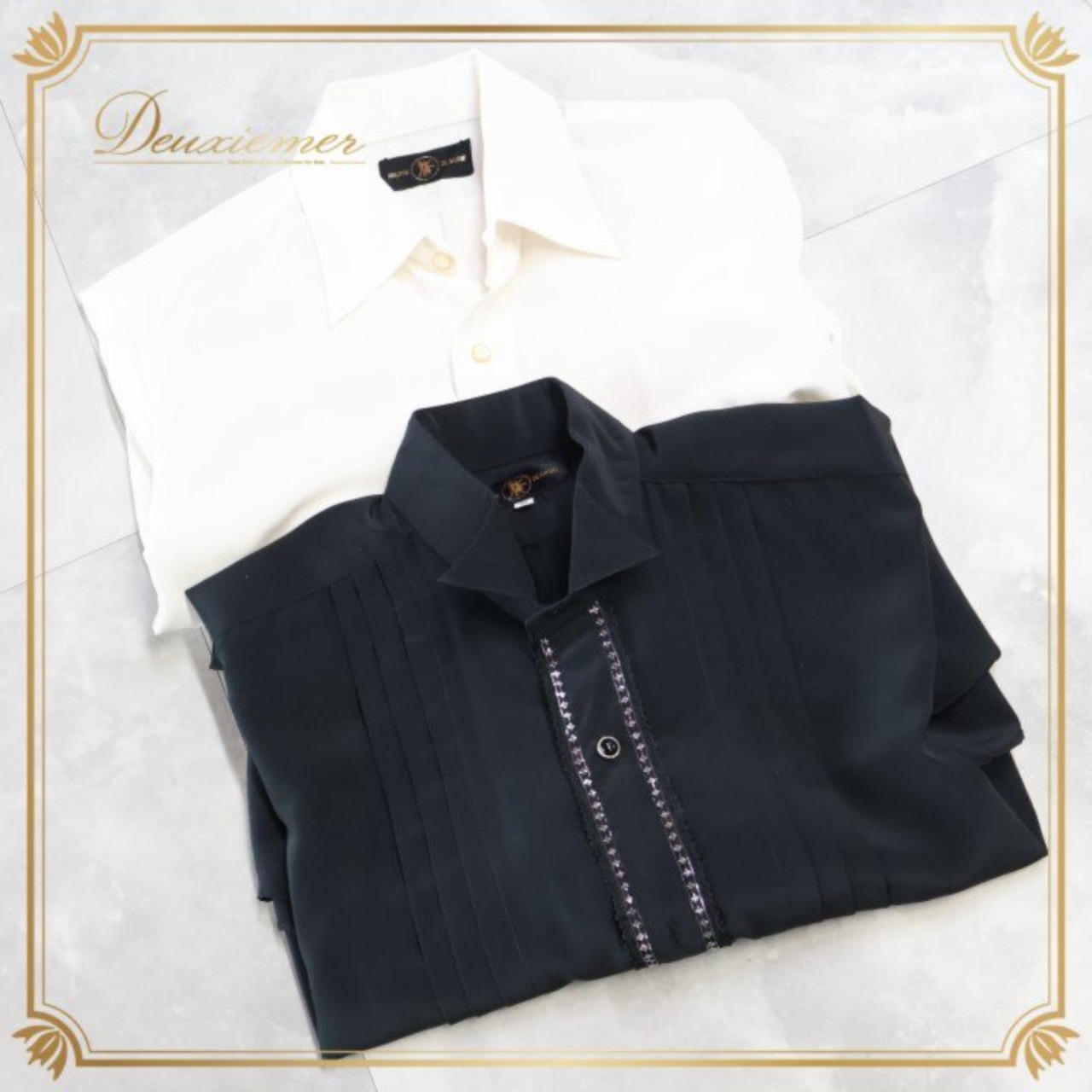 社交ダンス 衣装 まとめ売り セット シャツ ブラウス MAISON DE DANSE ブラック系 ホワイト系 黒 白 メンズ 男性 レッスン 練習着 ダンス パーティ 発表会 長袖 長袖シャツ フォーマル 舞台衣装 衣装用シャツ ダンスウェア 競技用 練習用