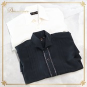 社交ダンス 衣装 まとめ売り セット シャツ ブラウス MAISON DE DANSE ブラック系 ホワイト系 黒 白 メンズ 男性 レッスン 練習着 ダンス パーティ 発表会 長袖 長袖シャツ フォーマル 舞台衣装 衣装用シャツ ダンスウェア 競技用 練習用