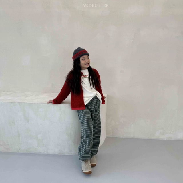 メロ-ストライプパンツ ※ジュニアsize 【andbutter】