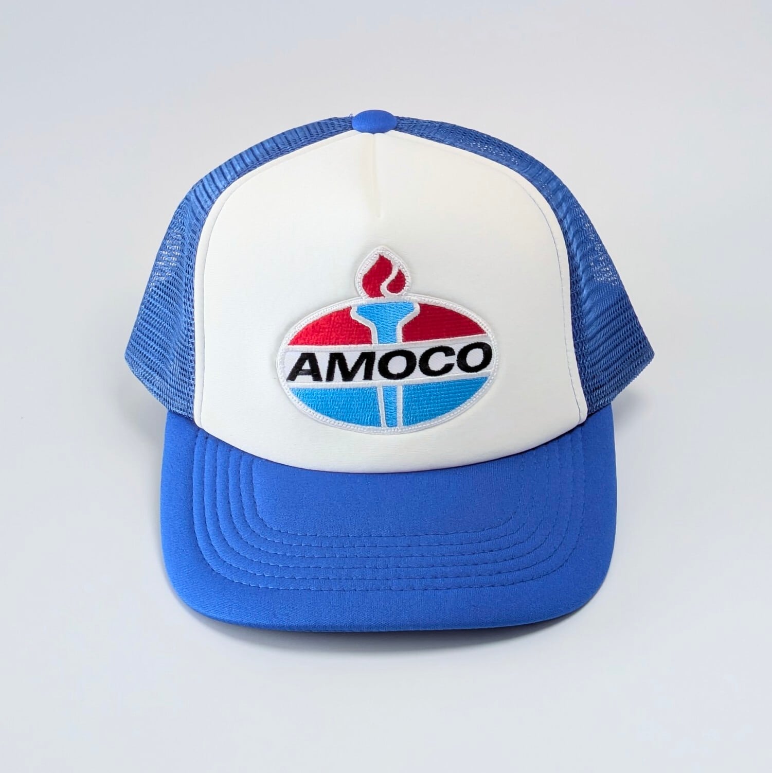【 Mesh Cap / メッシュキャップ 】 AMOCO（アモコ） / BLUE / レーシングキャップ / ベースボールキャップ 〚アメリカン雑貨 アメトイ〛