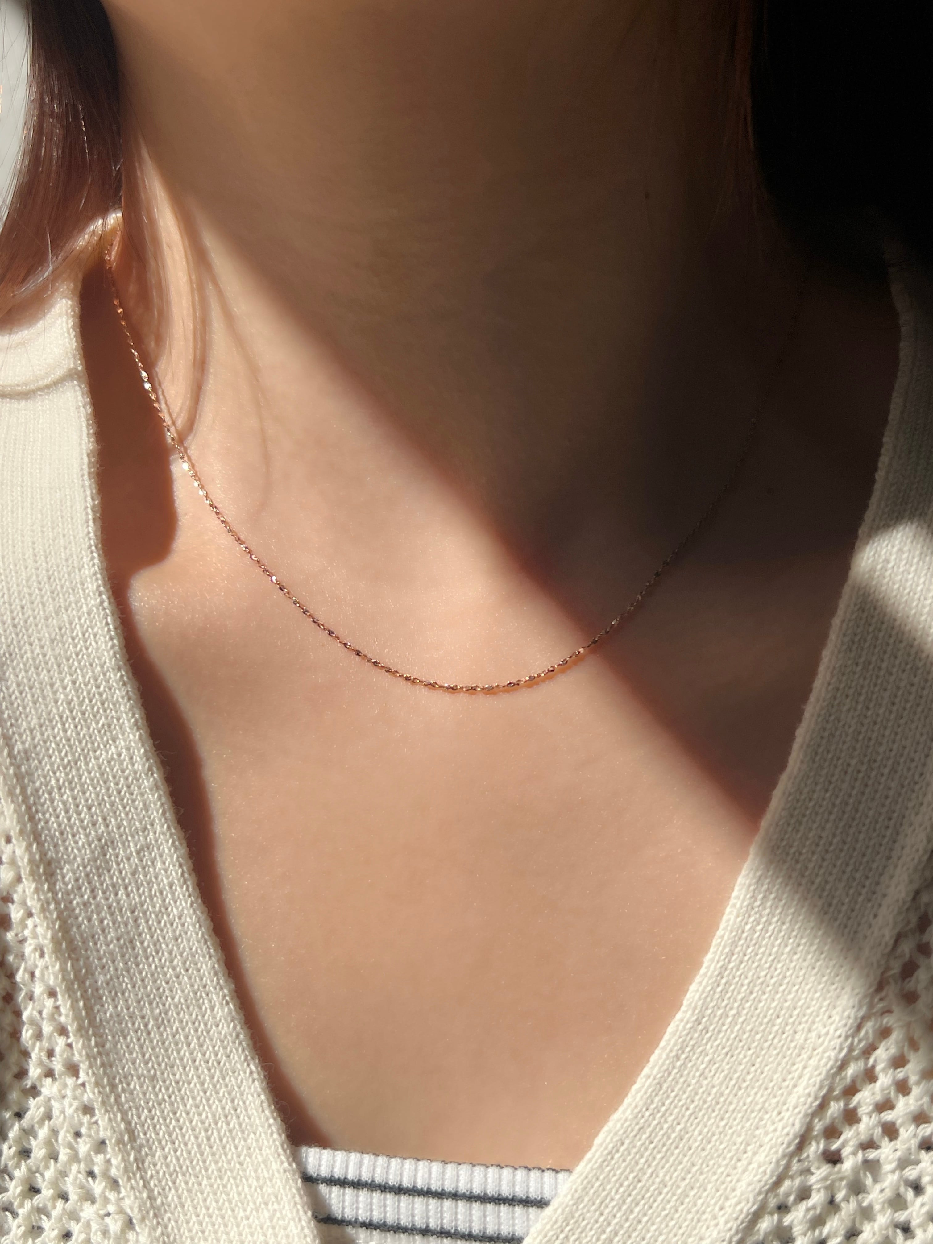 1mm glitter necklace | Larme.