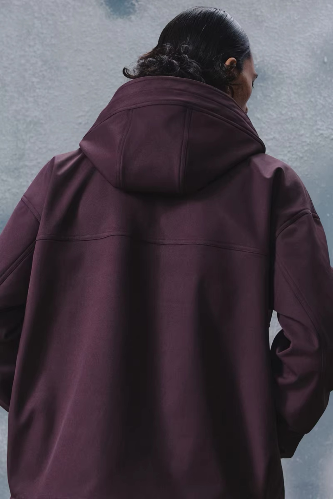 Conchoboe Pleated Half-Zip Hoodie