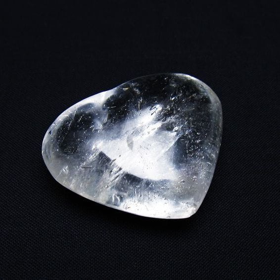 水晶 ハート置物 一点物 145-1462