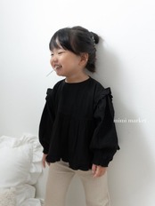 韓国子供服 / mimimarket / 26Autumn / ショルダーフリルブラウス / 秋服 *S~L *