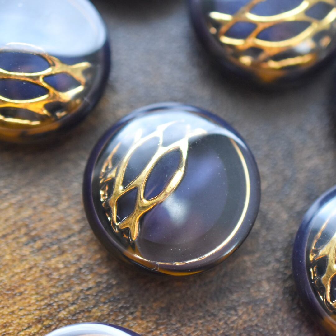 ゴールドハーフメッシュ×ネイビー 24㎜