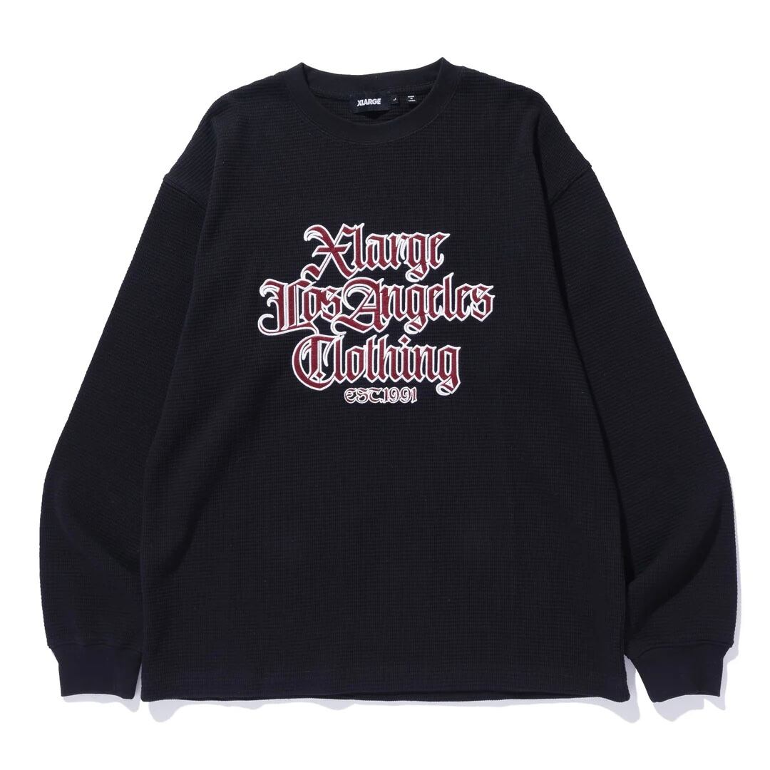 【XLARGE】OLD ENGLISH THERMAL L/S TOP【エクストララージ】