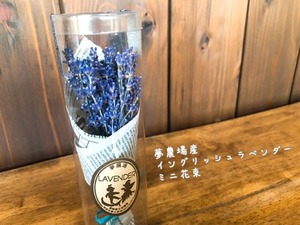 ドライラベンダーのミニ花束（円筒ケース入り）