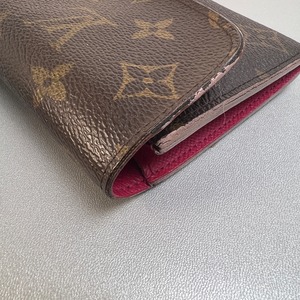 LOUIS VUITTON ルイヴィトン エミリー フラワー モノグラム   レザー 長財布 ブラウン A-12559