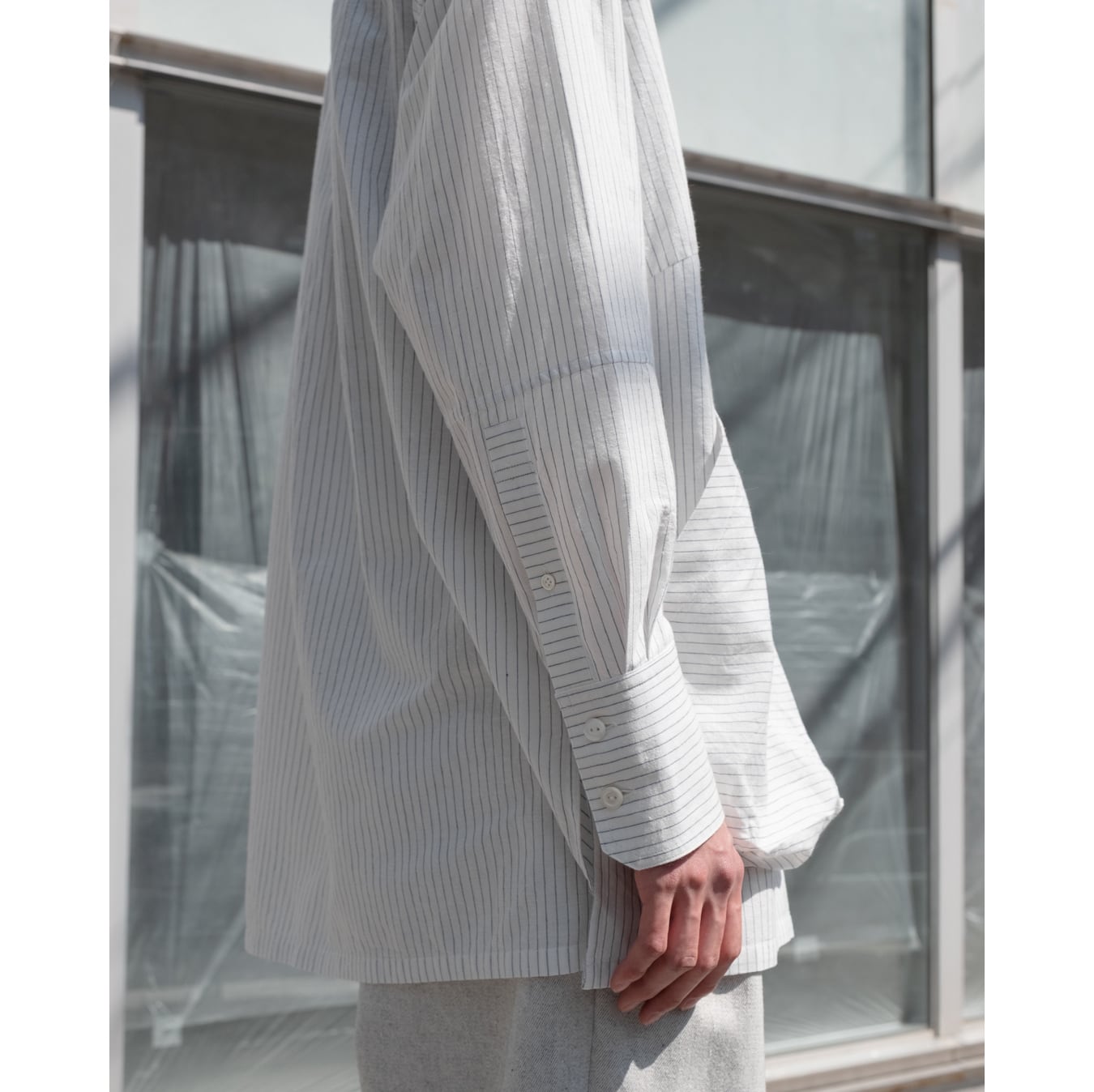 Nomàt] (ノマット) 25SS N-B-10 Accordion Pocket Shirt (Stripe