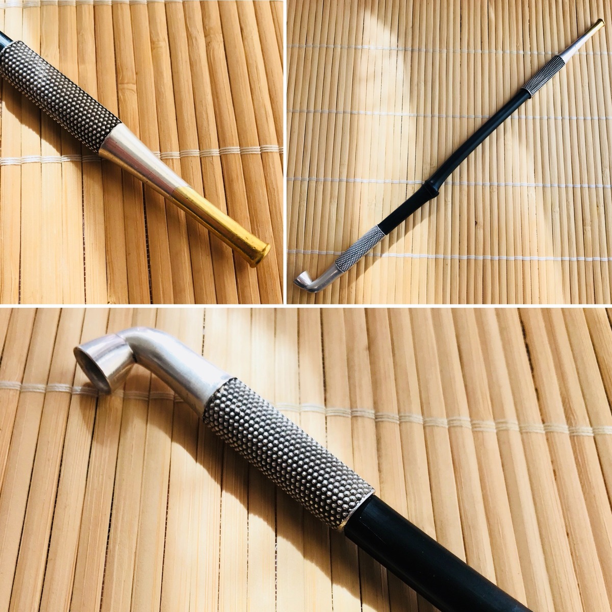 リペア品】銀魚々子彫り羅宇煙管 金吸口 | 煙管や 一期一会