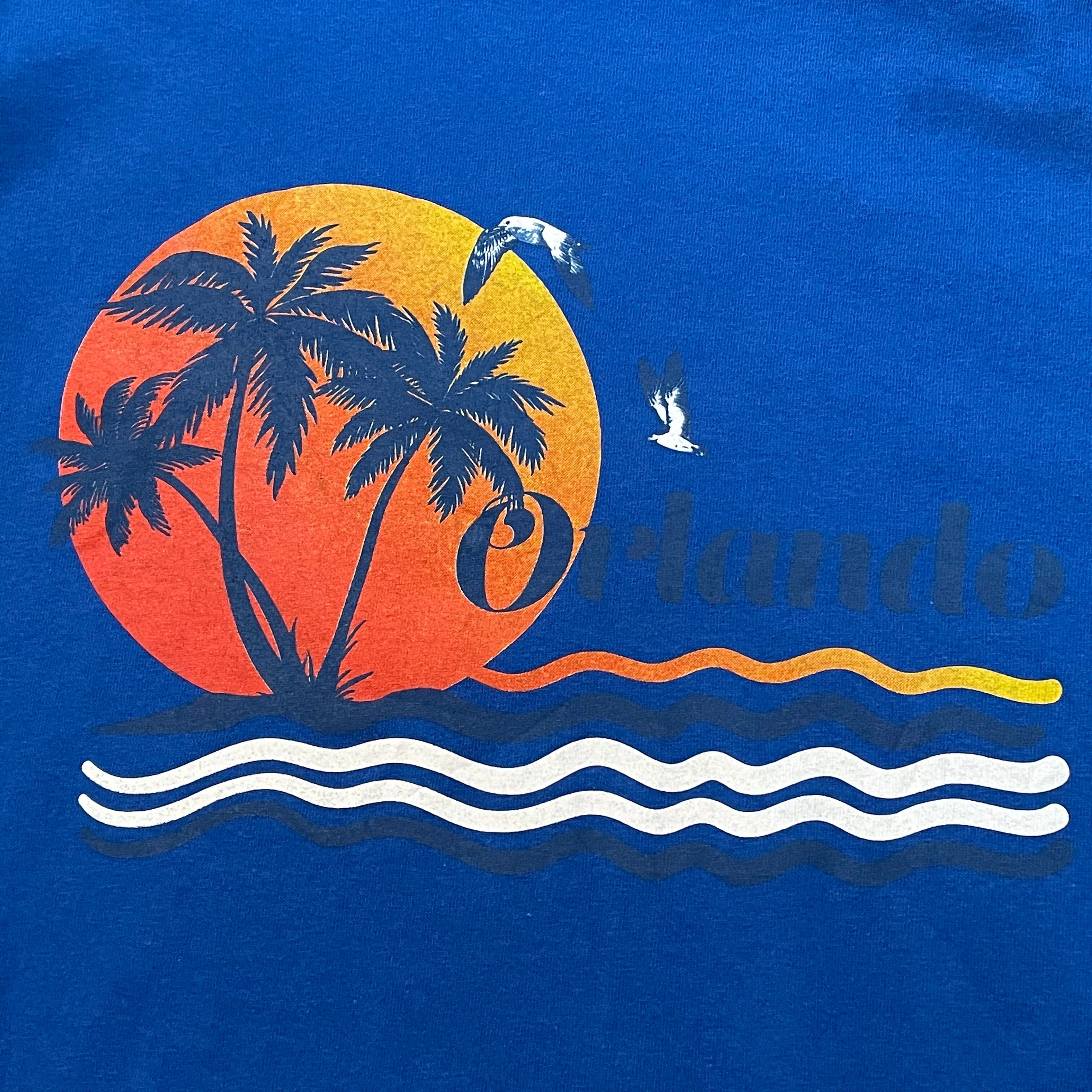 90s ビンテージ　アメリカ製　USA製　　tee ビーチ　ヤシの木