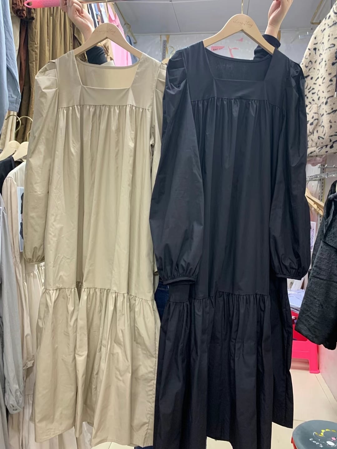 コットンロングワンピース　AJ22262-6836