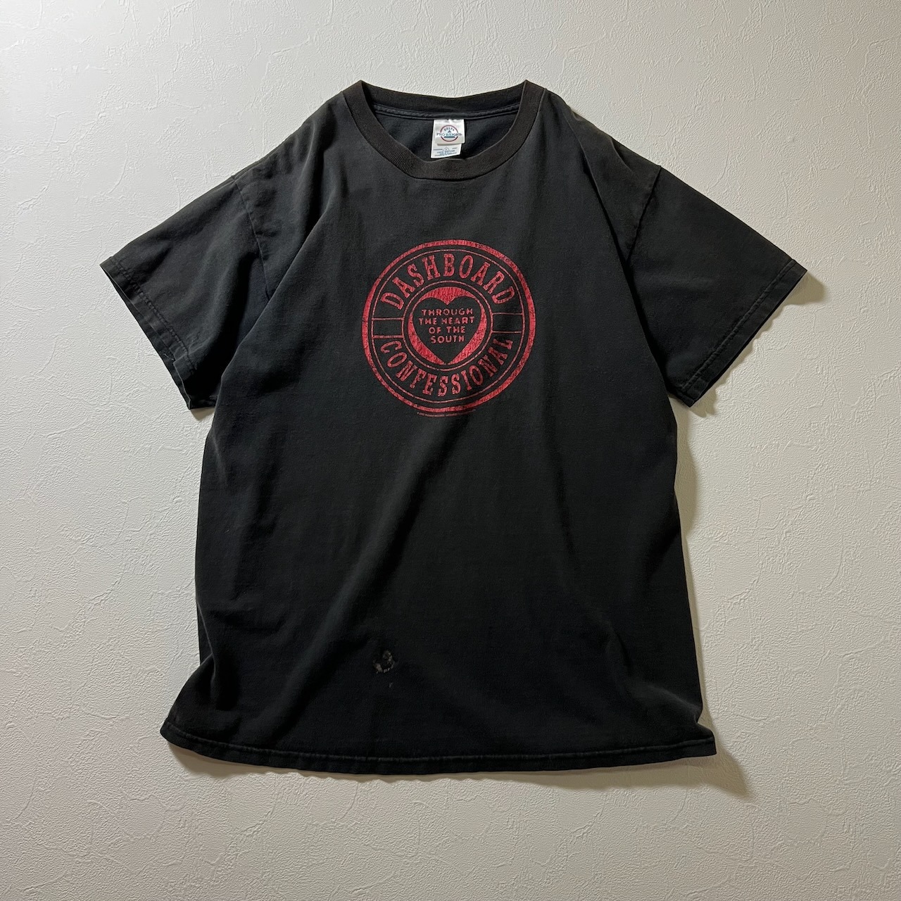 USA DASHBOARD CONFESSIONAL フェード バンT Tシャツ ブラック L 古着