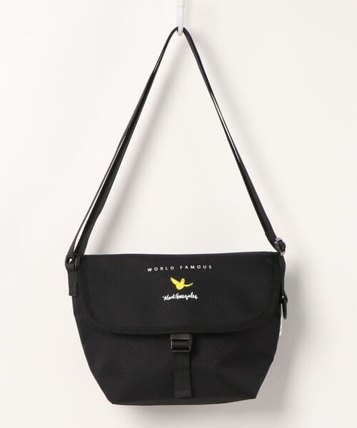 Mark Gonzales (マークゴンザレス) WORLD FAMOUS ショルダーバッグ ブラック 2G9-61114