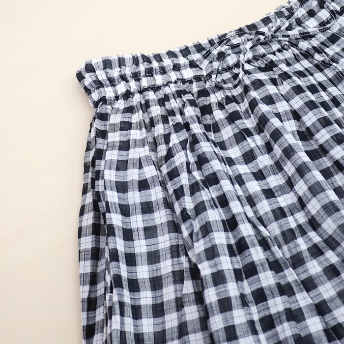 SOIL（ソイル） FANCY GINGHAM CHECK GATHERED SKIRT[NSL26104] | tile