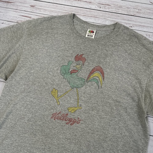 ケロッグ　kellogg's  企業　アニマル　Tシャツ　XLサイズ　グレー  古着