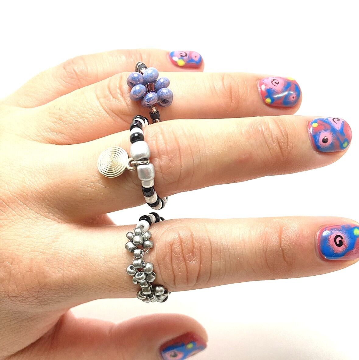 しましまビーズリング Stripes Beads Rings | iiiiii