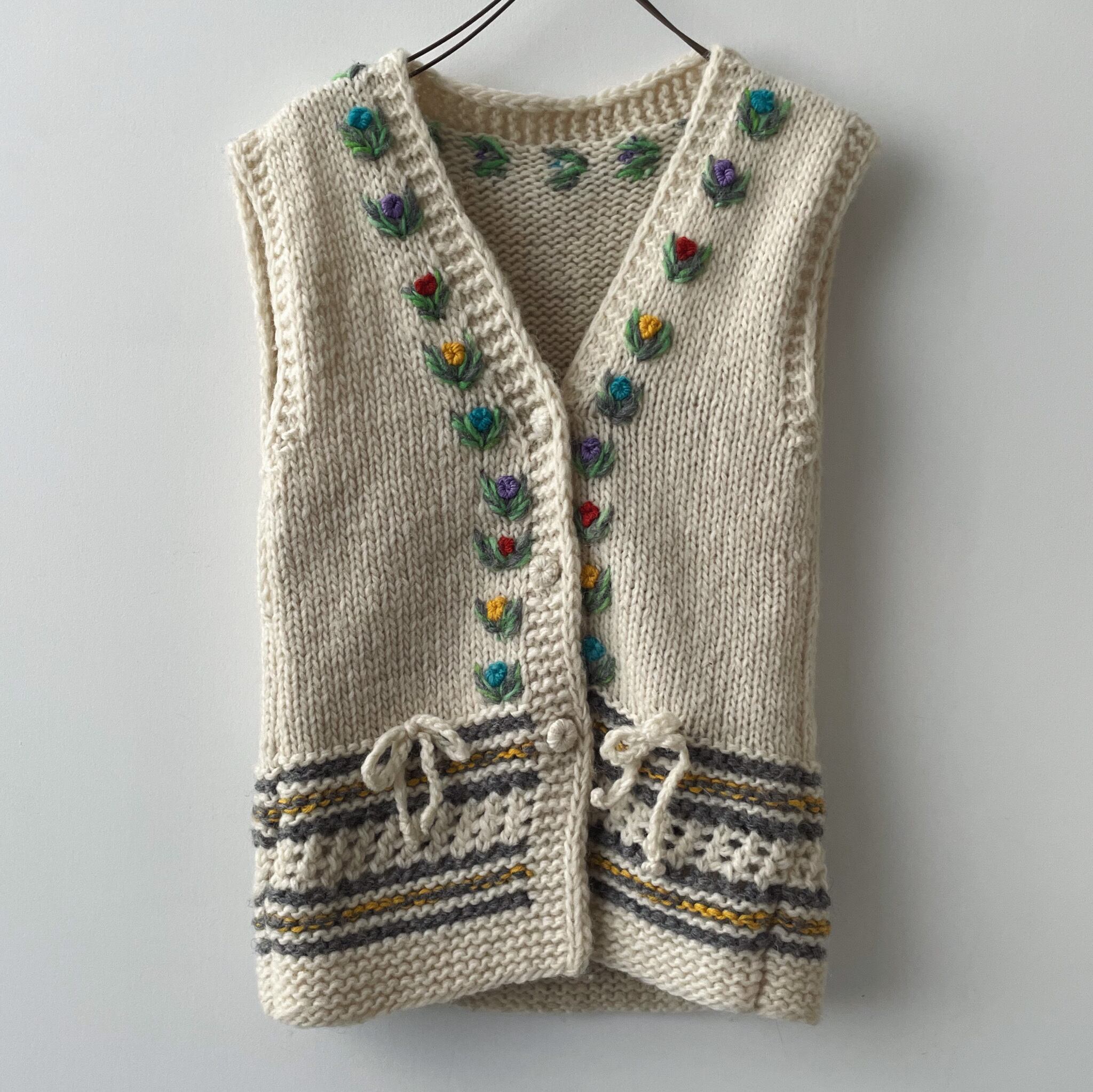 イギリス 手編み ニットベスト｜Vintage | SASHIIRO