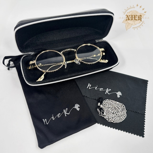 CLASSIC GOLD FRAME GLASSES 5SET