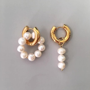 natural freshwater pearl earrings W00097
