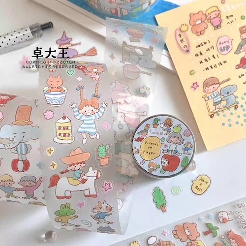 新作予約☆MO1013｜Molinta【纸上玩伴 / Paper Friends】型抜き マットPETテープ