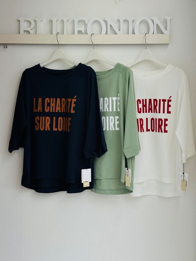 ロールアップスリーブロゴTシャツ cloche 大人女性 梅雨寒 冷房対策 長野セレクトショップ ブルーオニオン