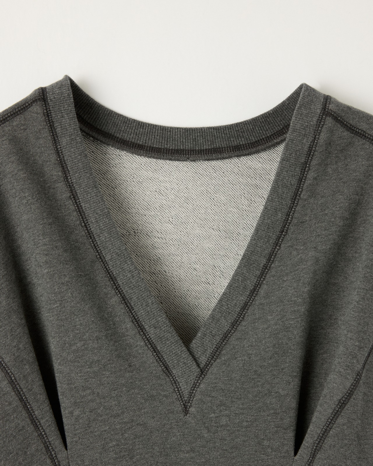 DU260712 Vneck Tuck Design Sweat