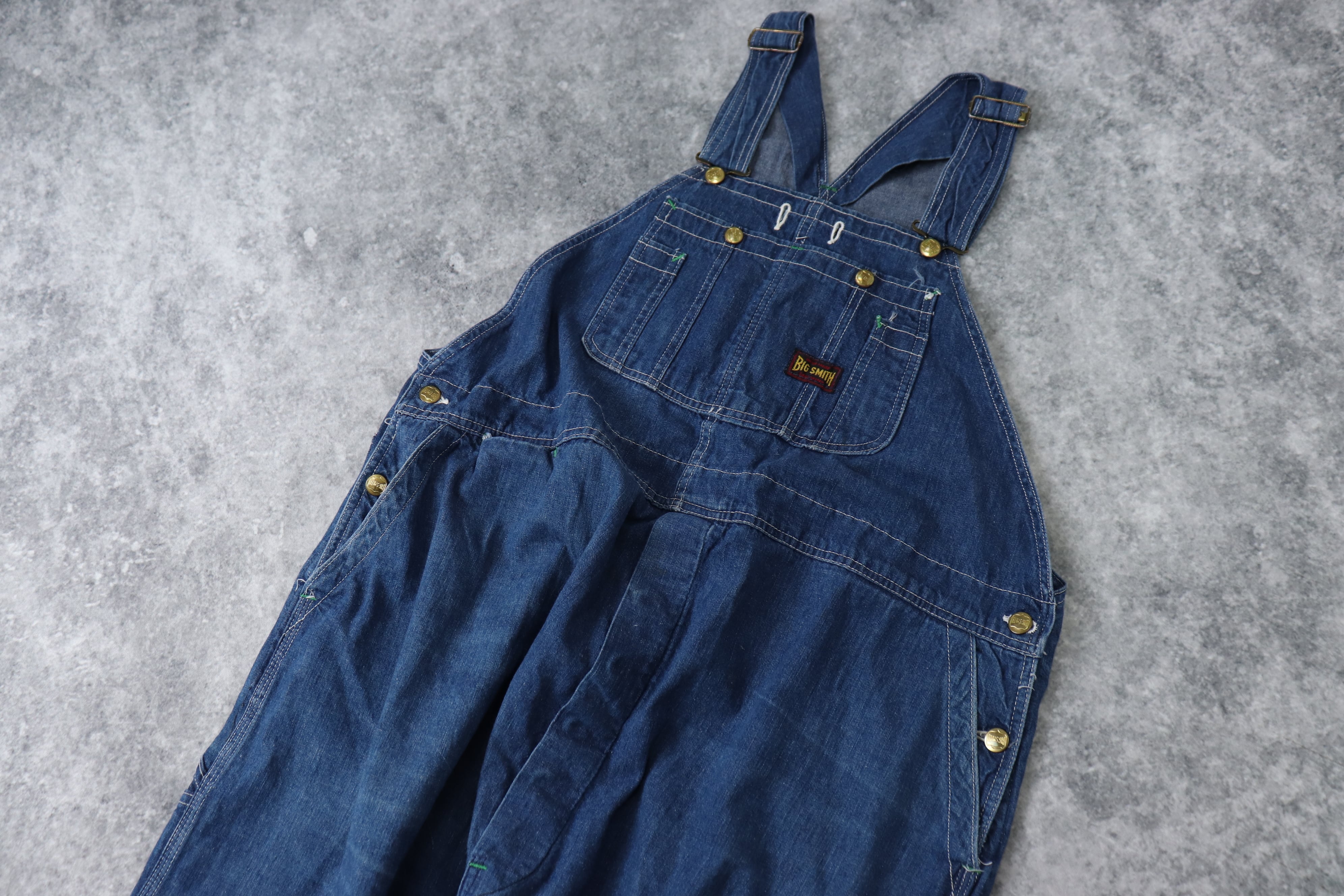 50年代 Big Smith ビッグスミス オーバーオール XL程度 黒タグ デニム ヴィンテージ 古着　A322 | ROGER'S used  clothing - ロジャース - powered by BASE