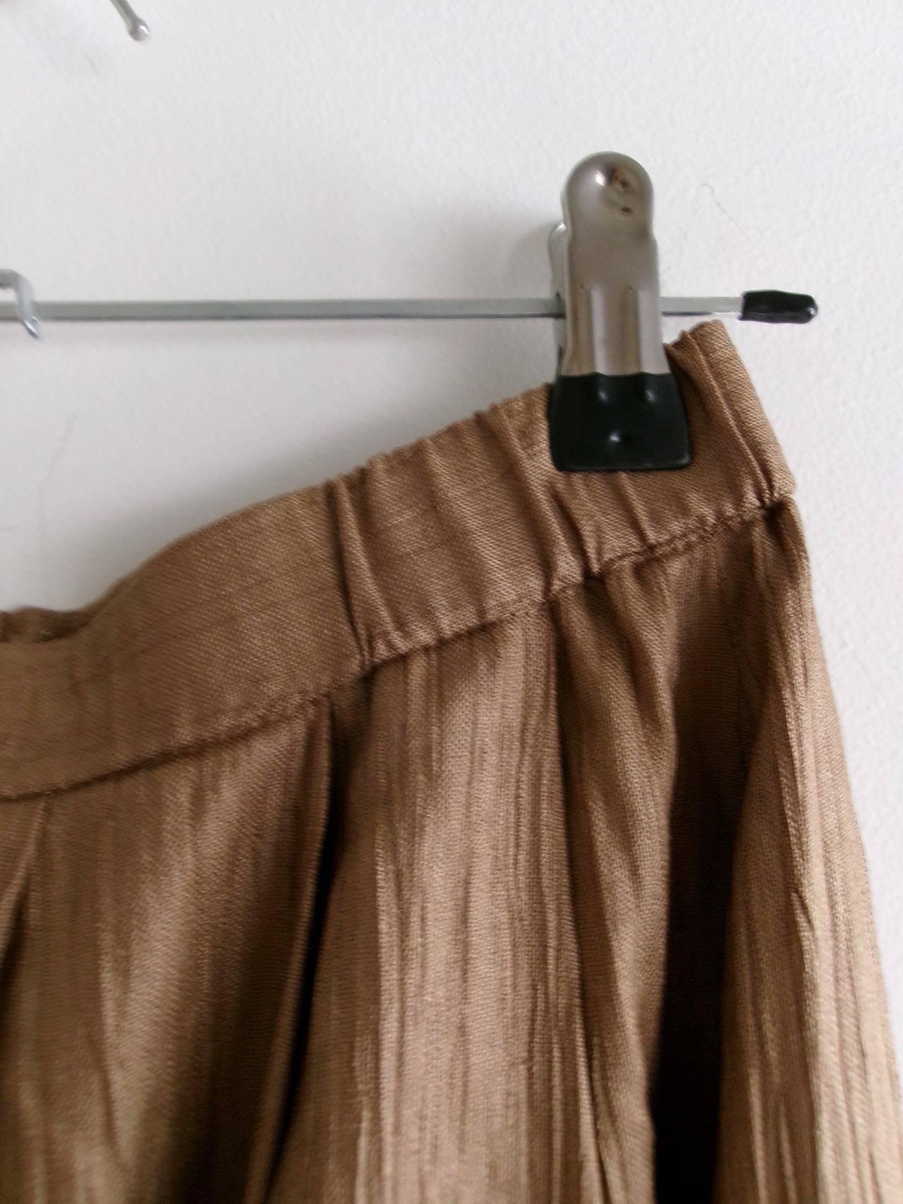 Creased design flare skirt