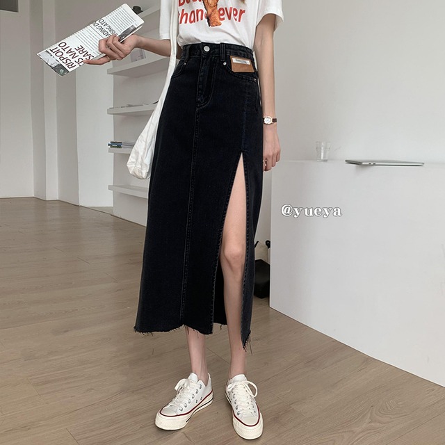 スカート サマーハイウェストウェストAライン 夏物 クレセントシティ94698761866