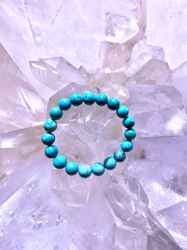 【天然ターコイズ】ブレスレット10ミリ玉