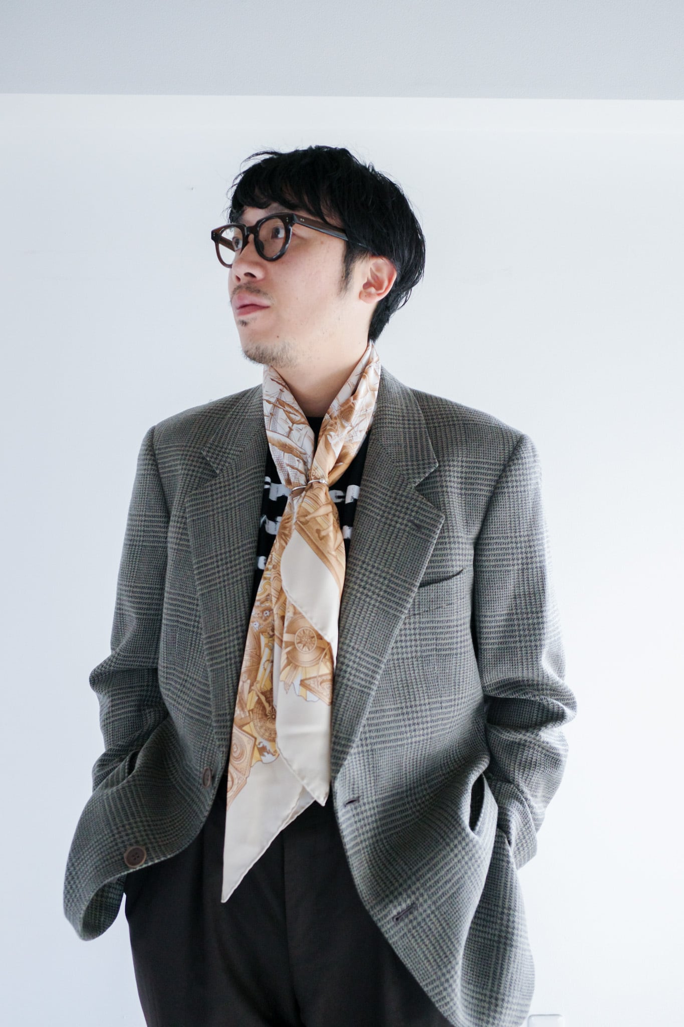 【1980s】"Giorgio Armani, Made in Italy"2-Button Tailored JKT / 5-383