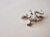 フランス 赤いお目目のトカゲさんとブローチ ヴィンテージ