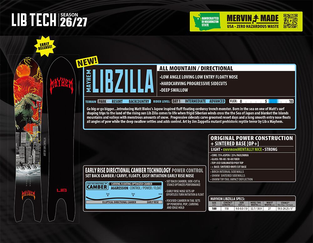 LIBTECH×Matt “Mayhem” Biolos LIBZILLA | mar surf crew