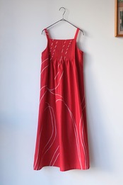 Marimekko tomato red white cami dress