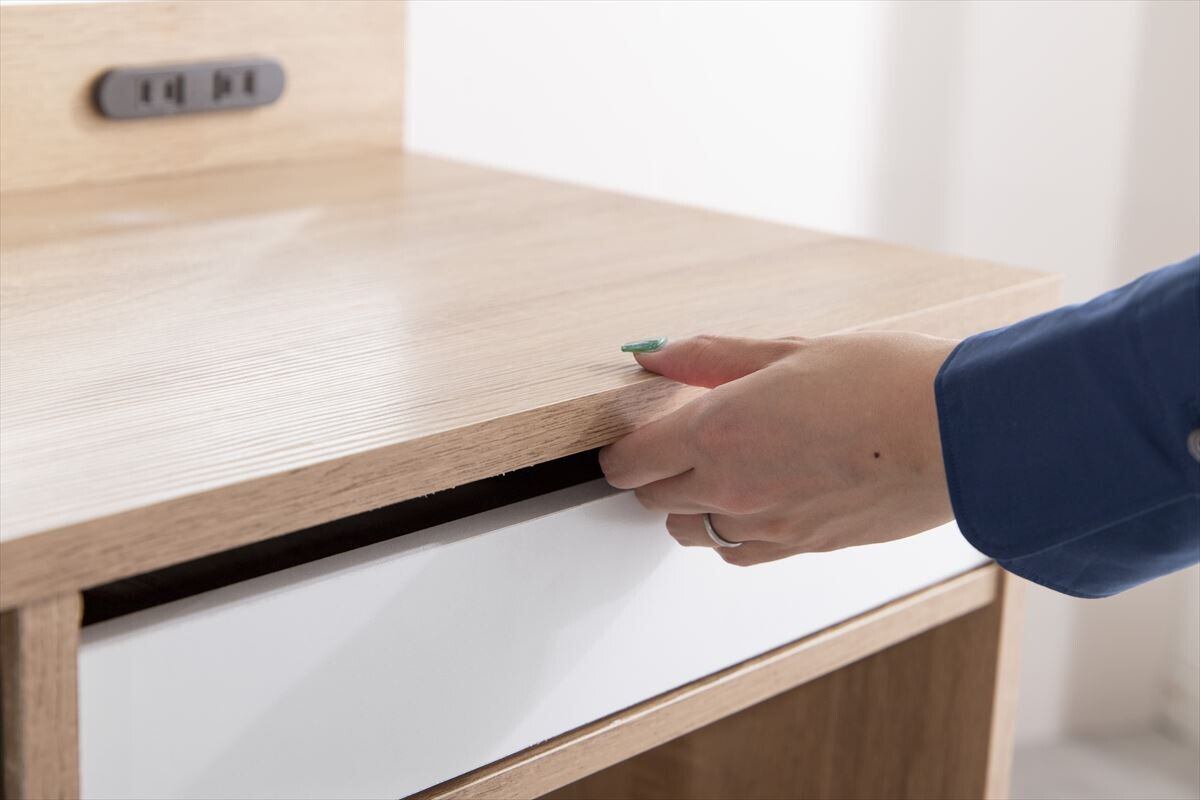 爆速黒字化 ドレッサー＆スツールセット リバーシブル Elena