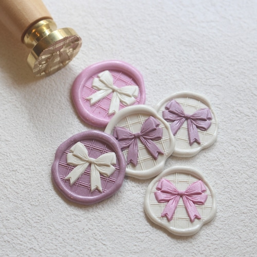 【裁縫】Wax Seal Stamp│Ribbon check