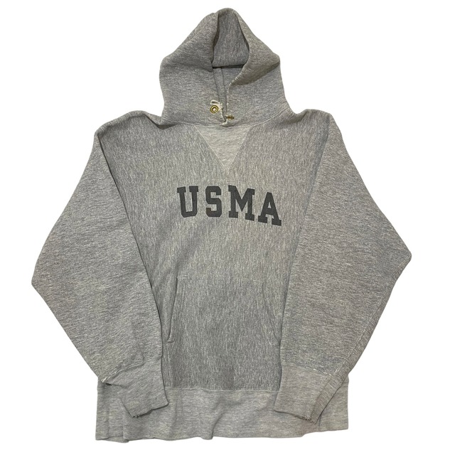 80s champion reverse weave USMA フーディー パーカー ツートン (L)