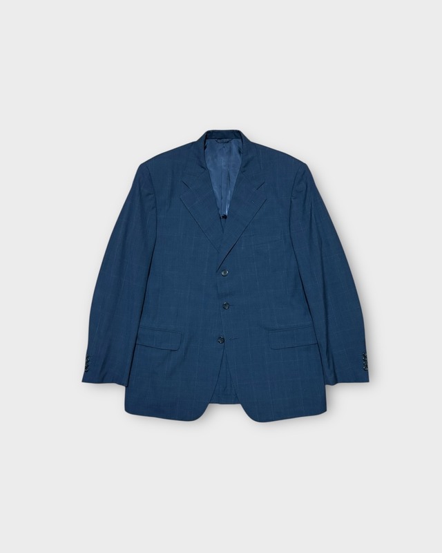 【VINTAGE】1990’s “Burberrys” Super 110’s Wool Jacket Blue Gray