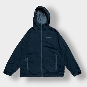 Columbia ナイロンジャケット ライトアウター ジップアップ フルジップ 刺繍 ワンポイントロゴ XL ビッグサイズ 撥水 パッカブル アウトドア コロンビア  us古着