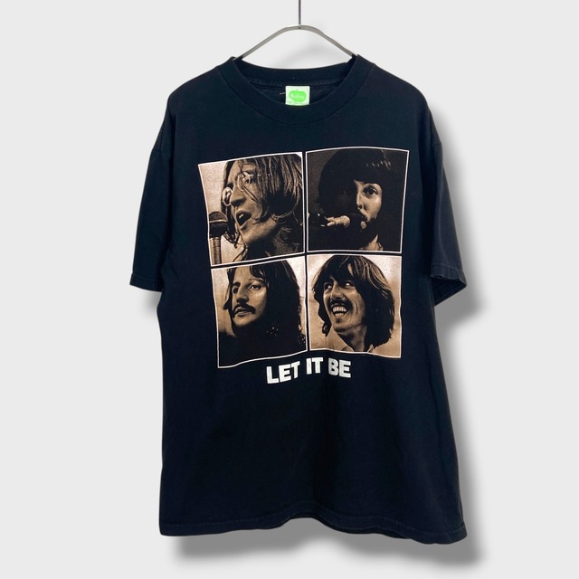 00s BEATLES レットイットビー　バンドTシャツ　黒　L フォトプリ