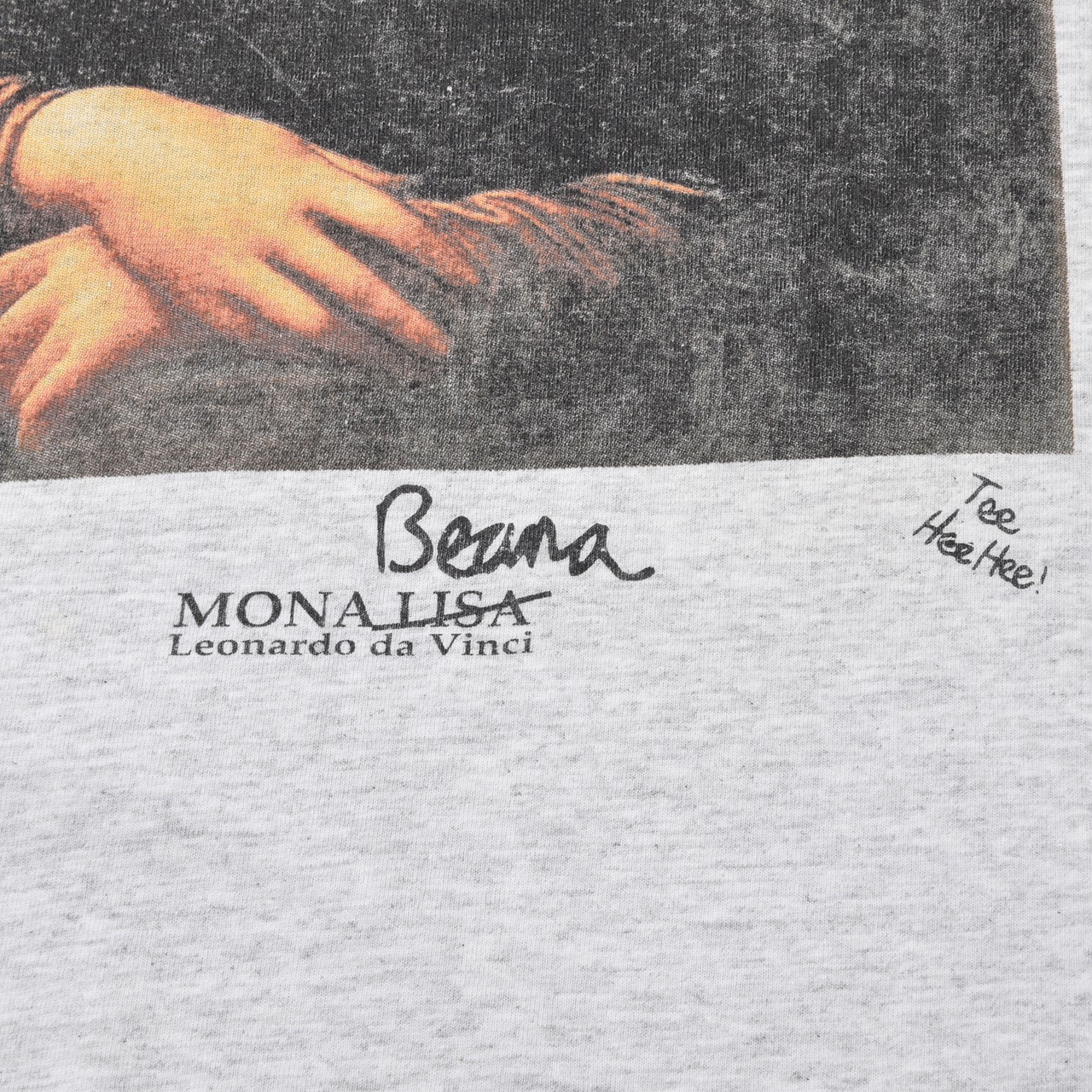 Special 90s Mr. Bean（ミスター・ビーン） Mona Lisa パロディ プリントTシャツ USAボディ