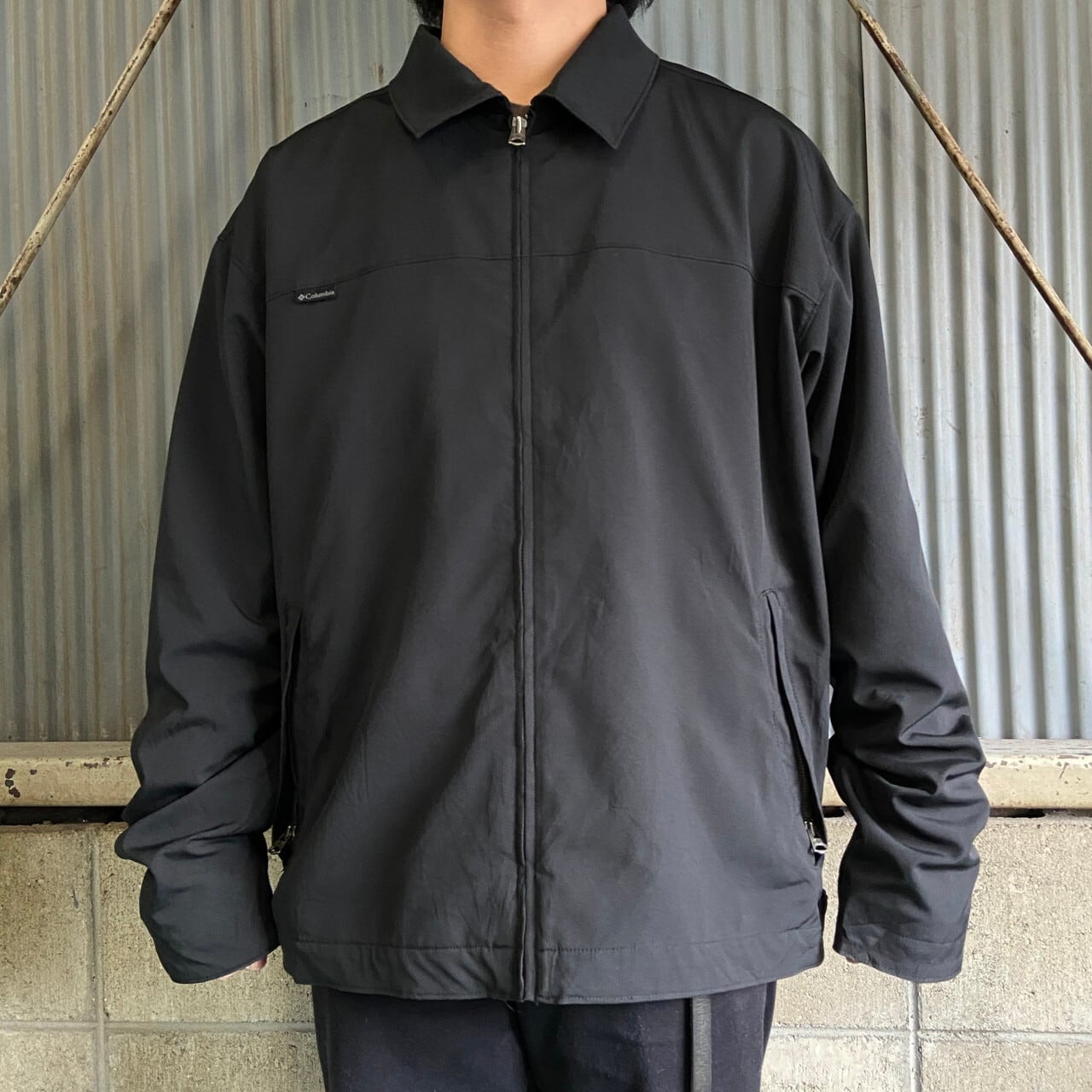 00's Colombia コロンビア ナイロンシェルジャケット 黒 XL 00年代 Columbia X.C.O. コロンビア ポリエステル ソフトシェル