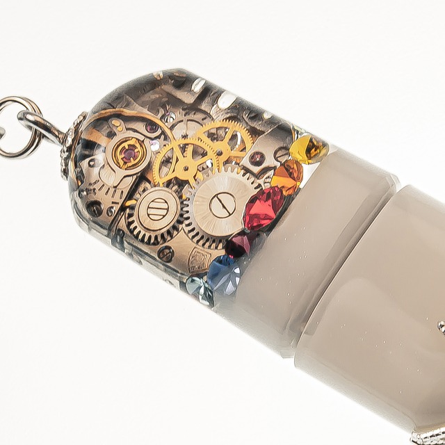 USBメモリ 機械式時計 ムーブメント 64GB USB3.0 white-R