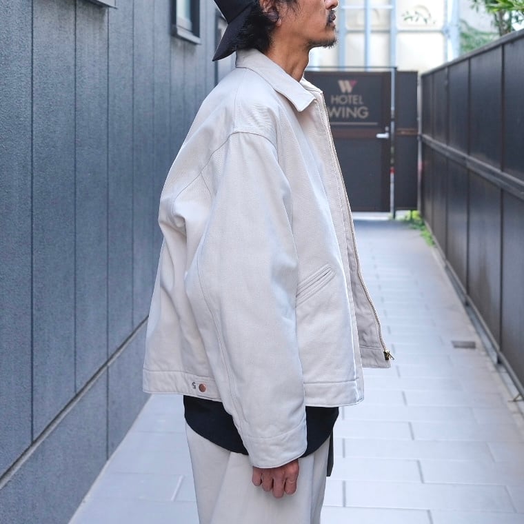 COMOLI(コモリ) /コットンツイルジップショートジャケット -IVORY-(C03