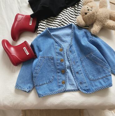 2024新品 子供服 キッズ デニム カーディガン 80cm~130cm