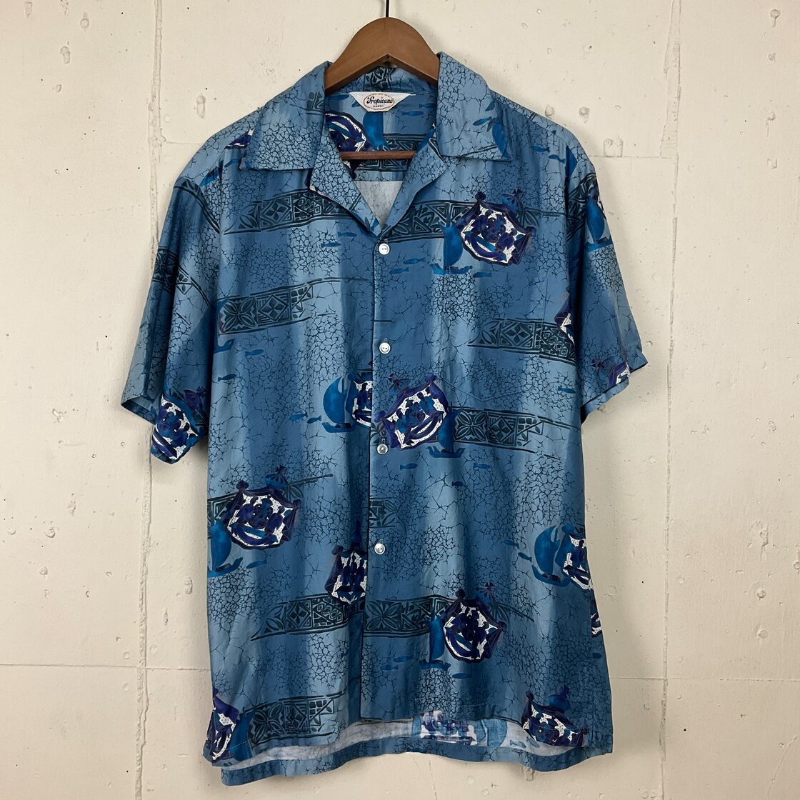 ハワイ製 70年代 70s Tropicana トロピカーナ 開襟 アロハシャツ 古着 