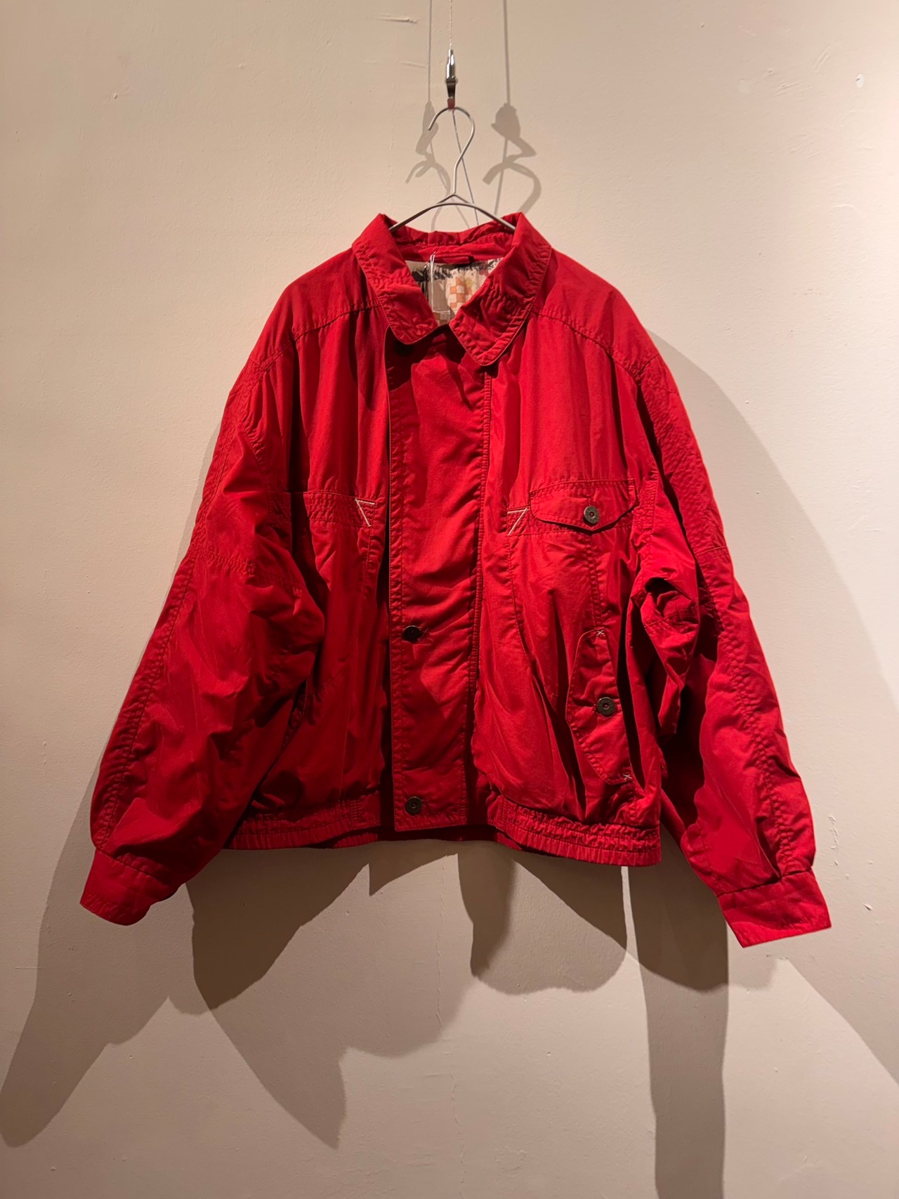 1980's~90's レッドジオメトリックブルゾン