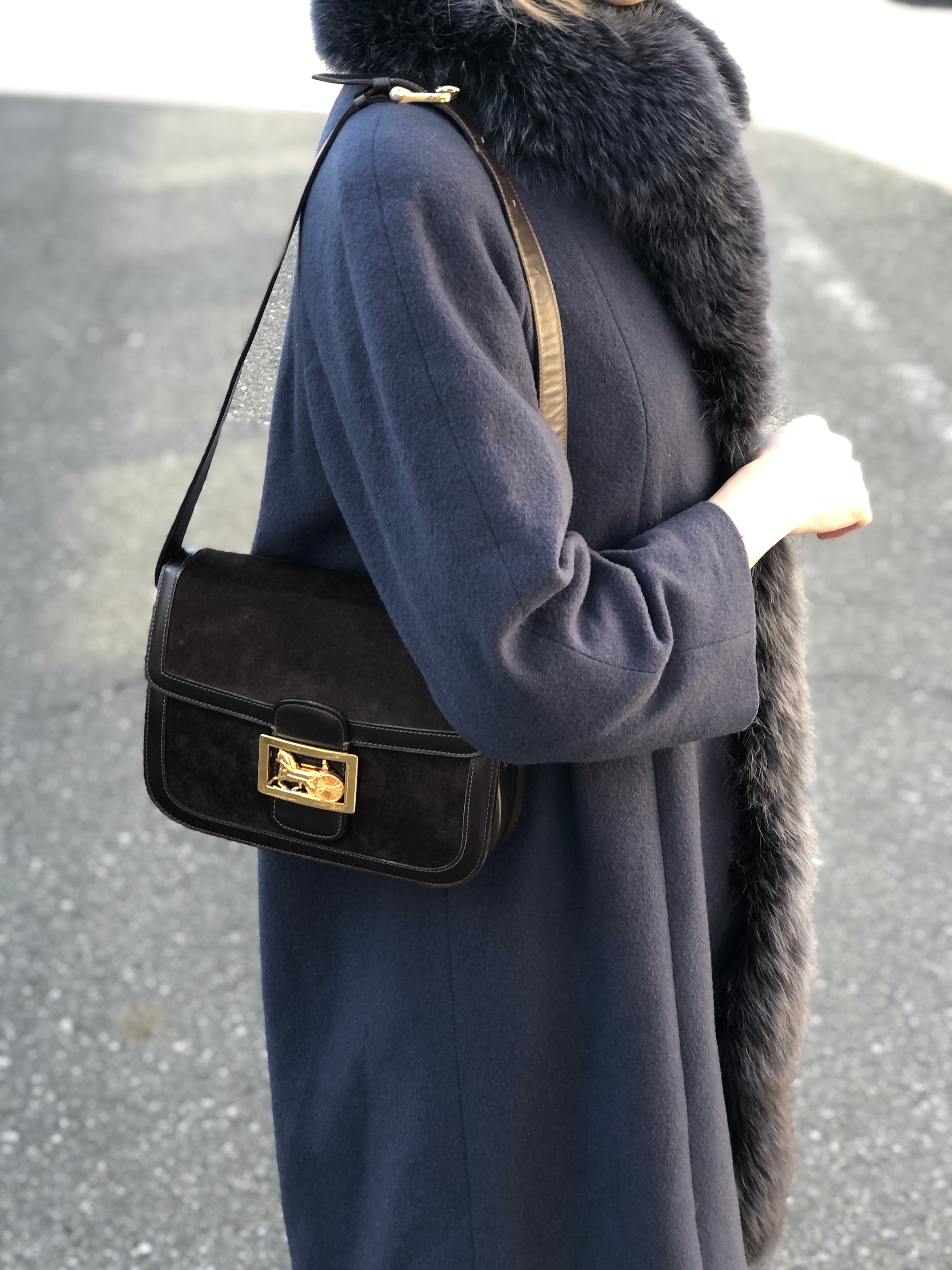 CELINE セリーヌ ショルダーバッグ ブラウン 馬車 ホースキャリッジ